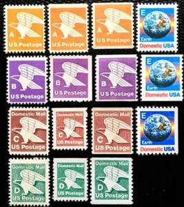 EE. UU., #1743//2282 A, B, C, D, juego completo de estampillas tarifa electrónica, montadas sin montar o nunca montadas - Imagen 1 de 1