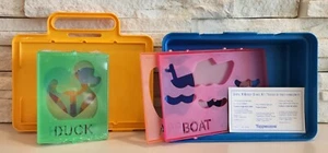 Vintage NOS Tupperware Tuppertoys Stencil Case Shapes & Words #2177 Complete  - Picture 1 of 5