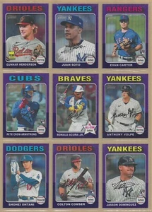 2024 TOPPS HERITAGE HOT BOX REFRACTOR CROMO PÚRPURA - ELIGE EL QUE QUIERAS - Imagen 1 de 1