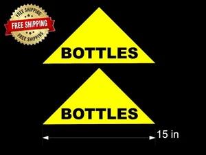 CALCOMANÍAS DE BOTELLAS AMARILLAS GRANDES MÁQUINA EXPENDEDORA DE REFRESCOS/¡Envío gratuito! - Imagen 1 de 4