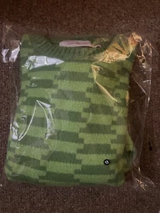 Lisa Says Gah Lime Green Pullover Sweater College Court Bocce Crew Sweater - Picture 1 of 4
