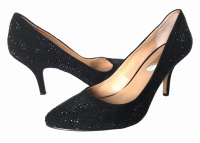 Zapatos de tacón INC International Concepts embellecidos brillantes talla 7,5 M negros Foto 1 de 4