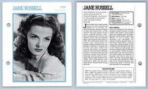 Jane Russell - 1940's Atlas Editions Movie Star Card - Picture 1 of 1
