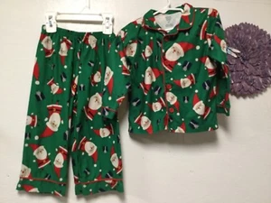 Just One You Baby Junge Zweiteiler Schlafanzug Gr. 2 T grün rot Weihnachtsmann Weihnachten 159 - Bild 1 von 4