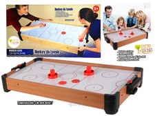 Gioco Hockey da Tavolo in legno cm. 69x36x9 con soffio d'aria completo come foto