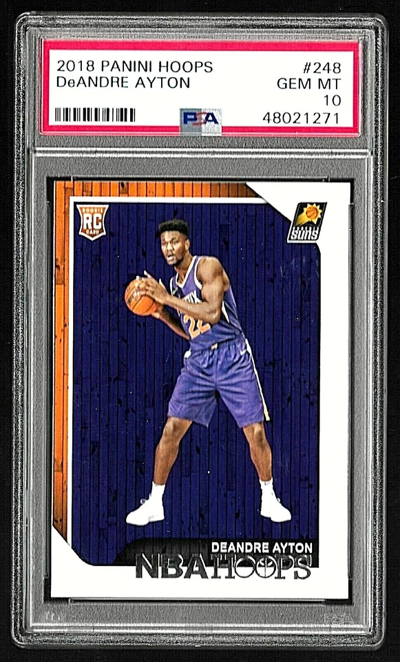 2018 PANINI HOOPS BASKETBALL CARD #248 DEANDRE AYTON RC PSA 10 NBA PHOENIX SUNS - Image 1 of 4