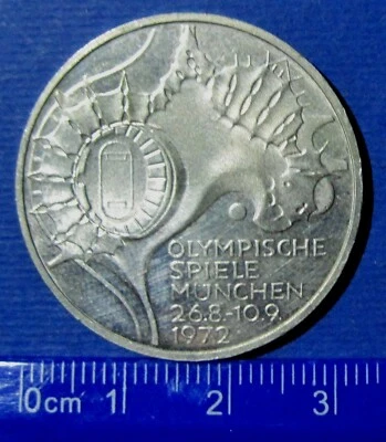 Germany 1972 Bundesrepublik Deutschland 10 Mark Silver Coin – Collectible - Image 1 of 2