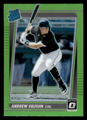 2021 Donruss Optic Andrew Vaughn RC Rookie Lime Green Prizm #116 - Image 1 of 2