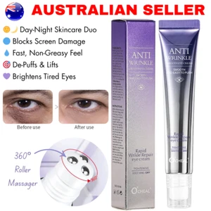 O'Cheal Moisturiser Anti Wrinkle Anti Dark Circle Eye Cream Roller Massager - Picture 1 of 14