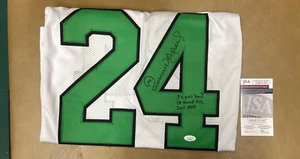FRESH PRODUCT Freeman McNeil Auto NY Jets Jersey JSA Witness W/ 3 INSCR WHITE - Picture 1 of 2