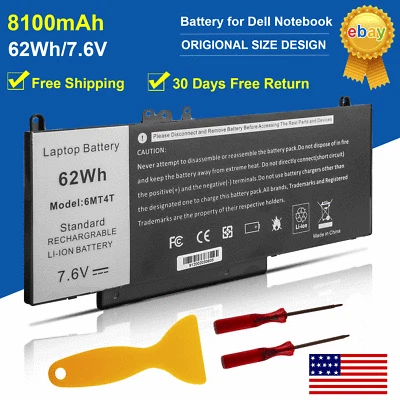 🔥6MT4T Laptop Battery For Dell Latitude E5470 E5570 Precision 3510 Type 79VRK🔥 - Image 1 of 4