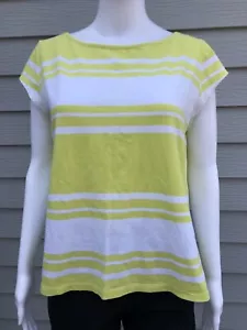 Liz Claiborne neu mit Etikett Damen-Shir kurzärmlig gestreift grün weiß Größe PL (Petite) - Bild 1 von 17