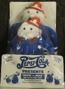 Pepsi : Cola Presents "Pepsi & Pete" Music Box Dolls 1982 1939 Pepsi-Cola Jingle - Picture 1 of 6