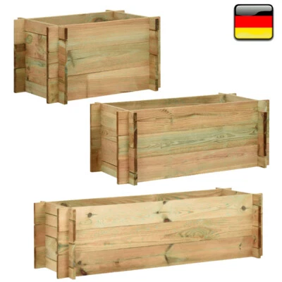 Holz Pflanzkübel Blumenkästen Hochbeet Blumenkübel Pflanzkasten Kompostbehälter - Bild 1 von 4