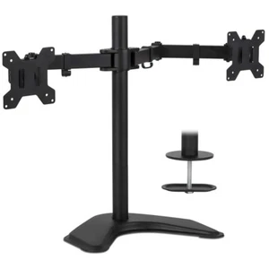 axGear Dual Monitor Stand Adjustable Desk Mount Arm for Led LCD 13 -27 Inch - Picture 1 of 8