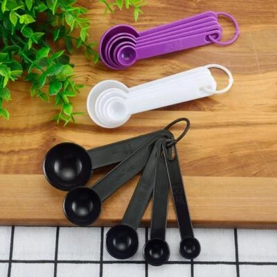 5Pcs/set Measuring Spoon For Baking Plastic Teaspoon Utensil Kitchen V0S8 - Image 1 of 4