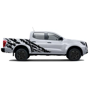 Back side shred graphics stickers decal compatible with Nissan Navara - Foto 1 di 15