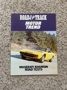 1976 Maserati Khamsin Road test sales handout. - Picture 1 of 7