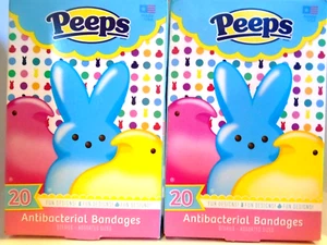 Lot of 2 Peeps Antibacterial Adhesive Bandages Bandaids 20ct Per Box 40 Ct Total - Bild 1 von 3