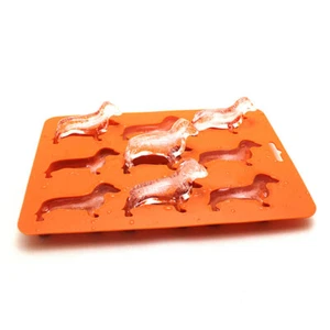 Dackel Hund Form Silikon Eiswürfel Formen und Tablett Cupcake Backform - Bild 1 von 10