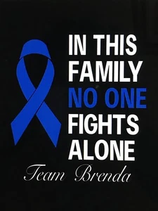 Camisa negra Cáncer de colon en esta familia Nadie lucha solo. Equipo add (NOMBRE) - Imagen 1 de 3