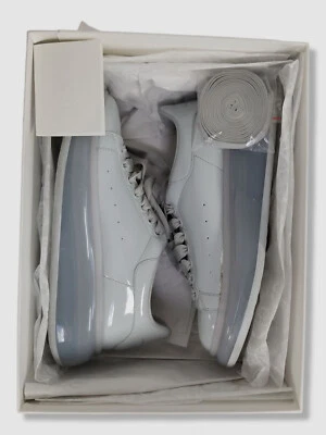 $749 Alexander McQueen Mujer Gris Gran Tamaño Cuero Tenis Zapato EU 38.5 US 8.5 Foto 1 de 4