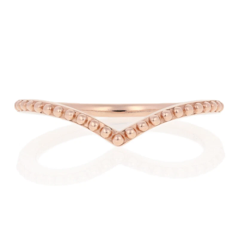 Pandora Rosa Perline Osso a Forchetta Anello - Argento Nuovo Autentico 56 (US - Immagine 1 di 4