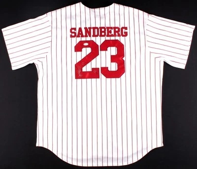 Ryne Sandberg Signed Philadelphia Phillies Jersey (JSA COA) Cubs HOF 2nd Baseman - Image 1 of 4