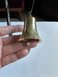 Campana checa vintage con cuentas de tintineo adorno de Navidad dorado - Imagen 1 de 6