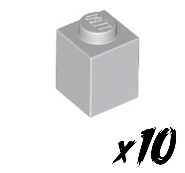 10x LEGO 3005 • 1x1 Stein • Brick • hellgrau • light bluish gray