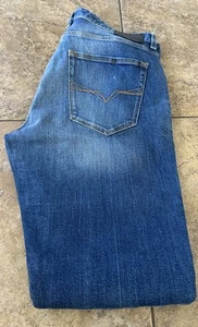 Guess Distressed Blue Jeans Men's 38X32 Slim Tapered - Picture 1 of 9