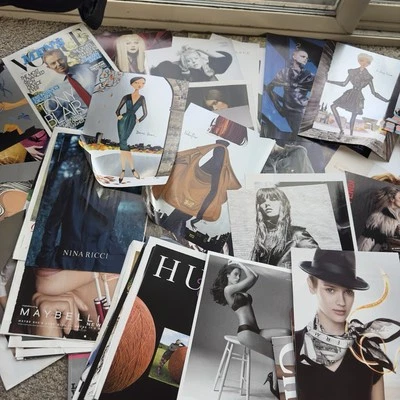 Lote de arte publicitario impreso vintage modelos sexy diseñador moda póster collage de pared Foto 1 de 4