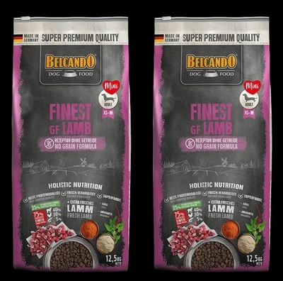 2 x Belcando Finest GF LAMB 12,5 kg Trockenfutter Hunde XS-M Lamm getreidefrei - Bild 1 von 3