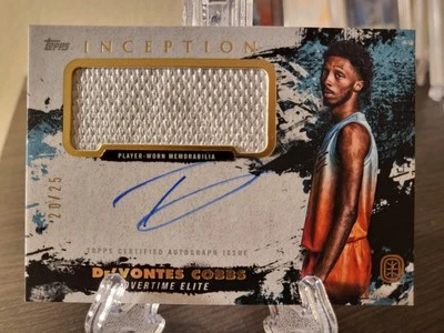 2022 Topps Inception Overtime OTE #/25 Devontes Cobb Auto RC RPA #IAPC-DC - Image 1 of 4