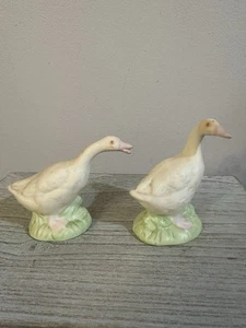 Vintage 1985 Enesco Enten Gans Figuren Gänse Bone China Countrycore - Bild 1 von 13