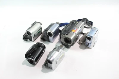 Vintage Sony Video Cameras Inc Sony Handycam CCD-TRV37E & Sony DCR-PC106E x 6 - Image 1 of 4