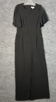 Mono Calvin Klein Mujer Pierna Ancha Talla 8 Negro Bolsillos Oficina Profesional Foto 1 de 4