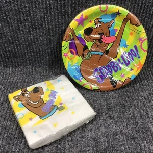 Vintage Cartoon Network Scooby Doo Party Express 8 Plates 16 Napkins NOS 1998 - Picture 1 of 9