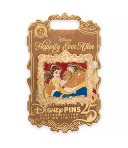 Disney 🌹 La Bella y la Bestia Felices para Siempre Prendedor Deslizante LE2400 2025 NUEVO - Imagen 1 de 4