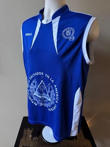 Mitre El Salvador de Futbol Sleeveless Soccer Jersey (L) Blue - Picture 1 of 8