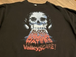 Valleyscare Valleyfair Halloween MN Boundary Waters Large Or XL Black Sweatshirt - Picture 1 of 7