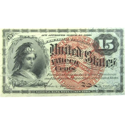 15C Fractional Note Fourth Issue FR1269 CCU Choice Crisp Uncirculated - Image 1 of 2