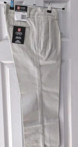 Pantalones Chaps Chicos Talla 8 HUSKY Caqui (Cemento) Plisado Frontal. Cintura ajustable. - Imagen 1 de 7