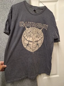 Iron Maiden Large Herren T-Shirt Faded Black - Bild 1 von 3