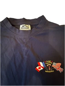 Slazenger WWII Normandy D Day Large T Shirt Mens June 6 1944 Normandie - Picture 1 of 7