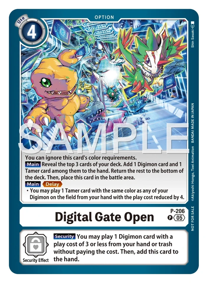 Digital Gate Open - P-206 NM - Digimon TCG - Image 1 of 1