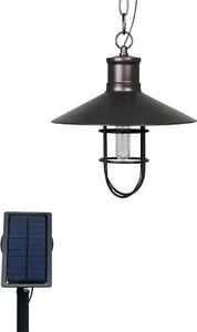 Garden Light Lamp Hanging Chain Bronze Solar LED Lantern Patio Porch Outdoor - Picture 1 of 4