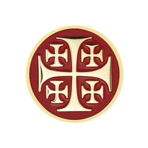 CRUZ DE JERUSALÉN, CRUZ DE CRUZADOS, CRUZ HERÁLDICA SOLAPA PIN / INSIGNIA - Imagen 1 de 2