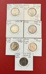 Lot of 7 Washington Quarters DDR's,Struck Through errors - Picture 1 of 9