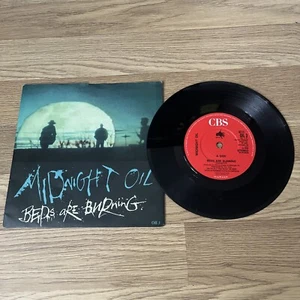 Midnight Oil - Beds Are Burning - 7'' Single Record Vinyl - Picture 1 of 8